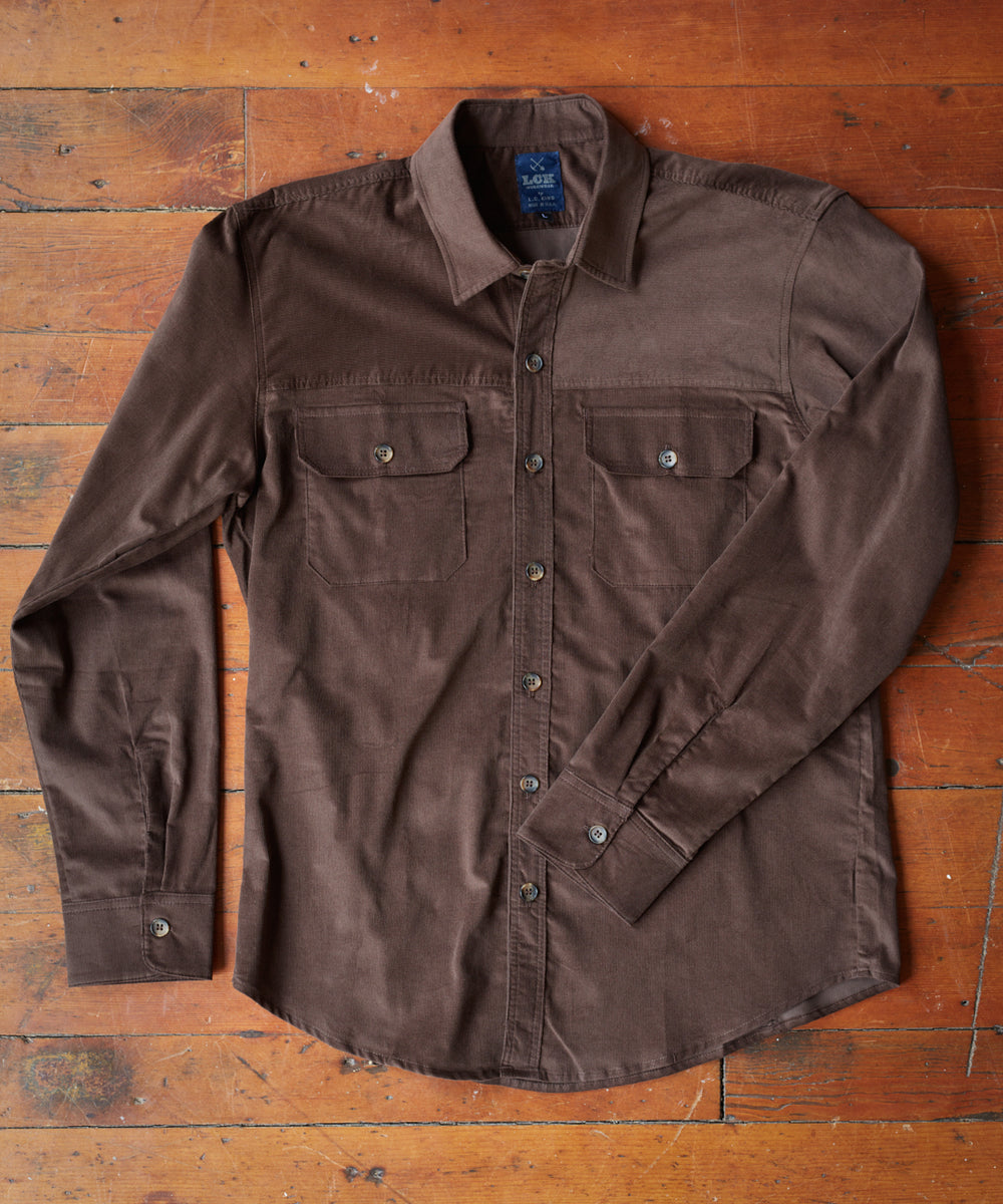 Corduroy Rover Shirt - Chocolate Brown - Made In USA – LC King Mfg