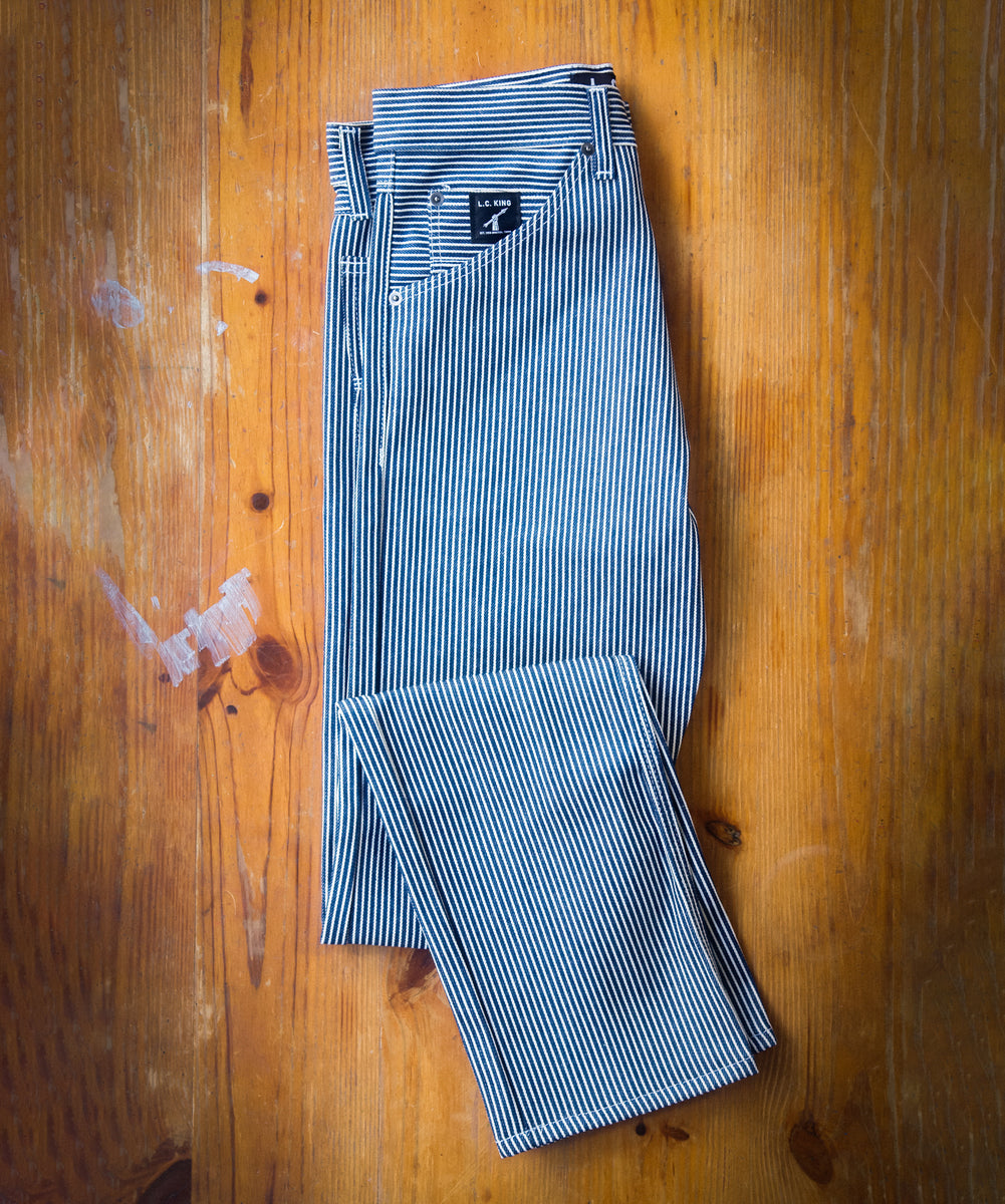45RPM 生成り hickory stripe pants Hickory Stripe Carpenter Pant – LC King Mfg