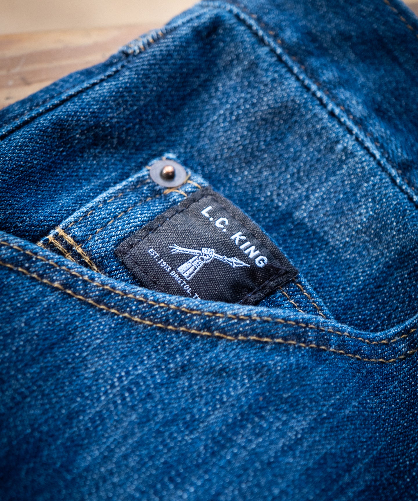 Washed Denim 5 Pocket Jean
