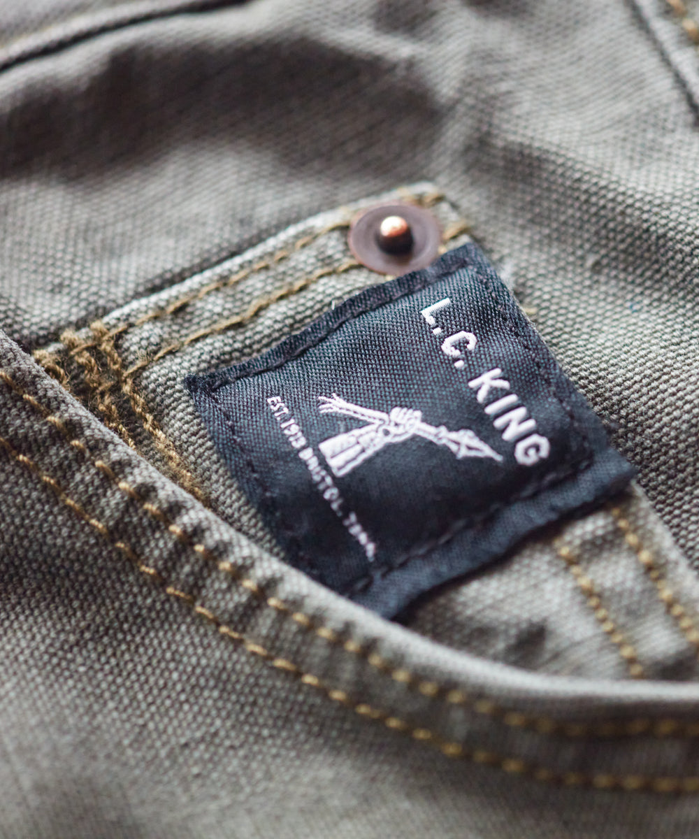 King LC Mfg Olive USA - Pocket 5 Duck in Jean – Made