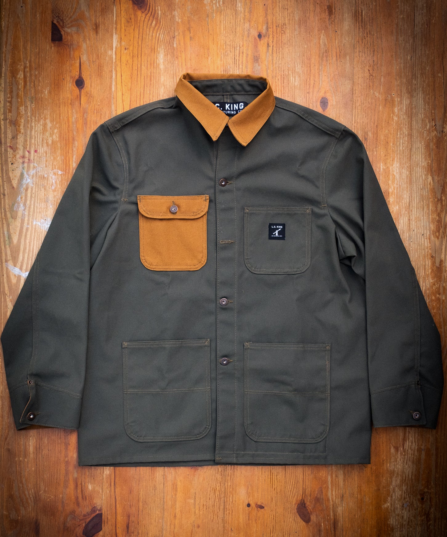 Special Make Olive Duck Chore Coat