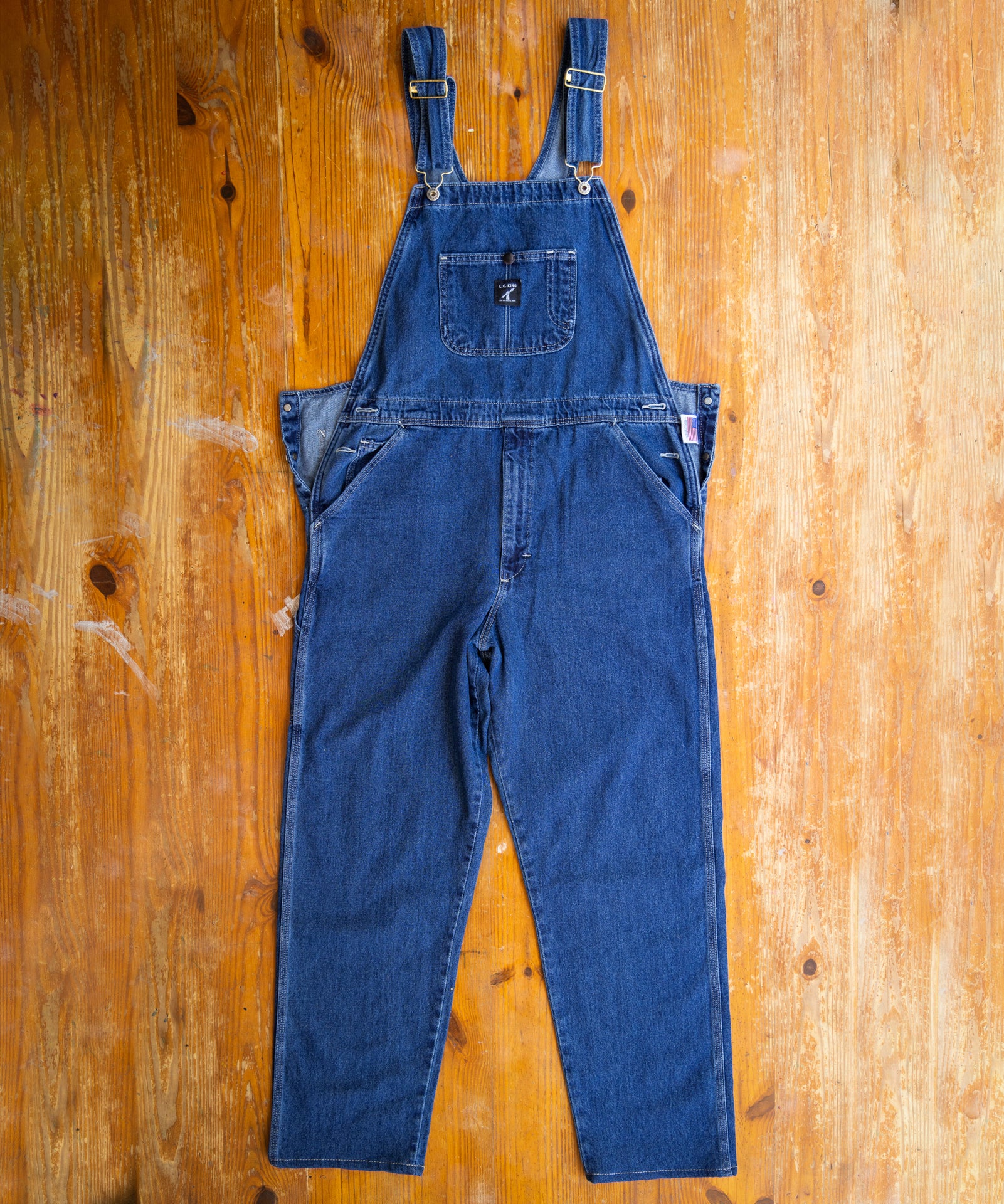 LC King Indigo Denim Tailored Fit High Back Overalls - Washed – LC King Mfg