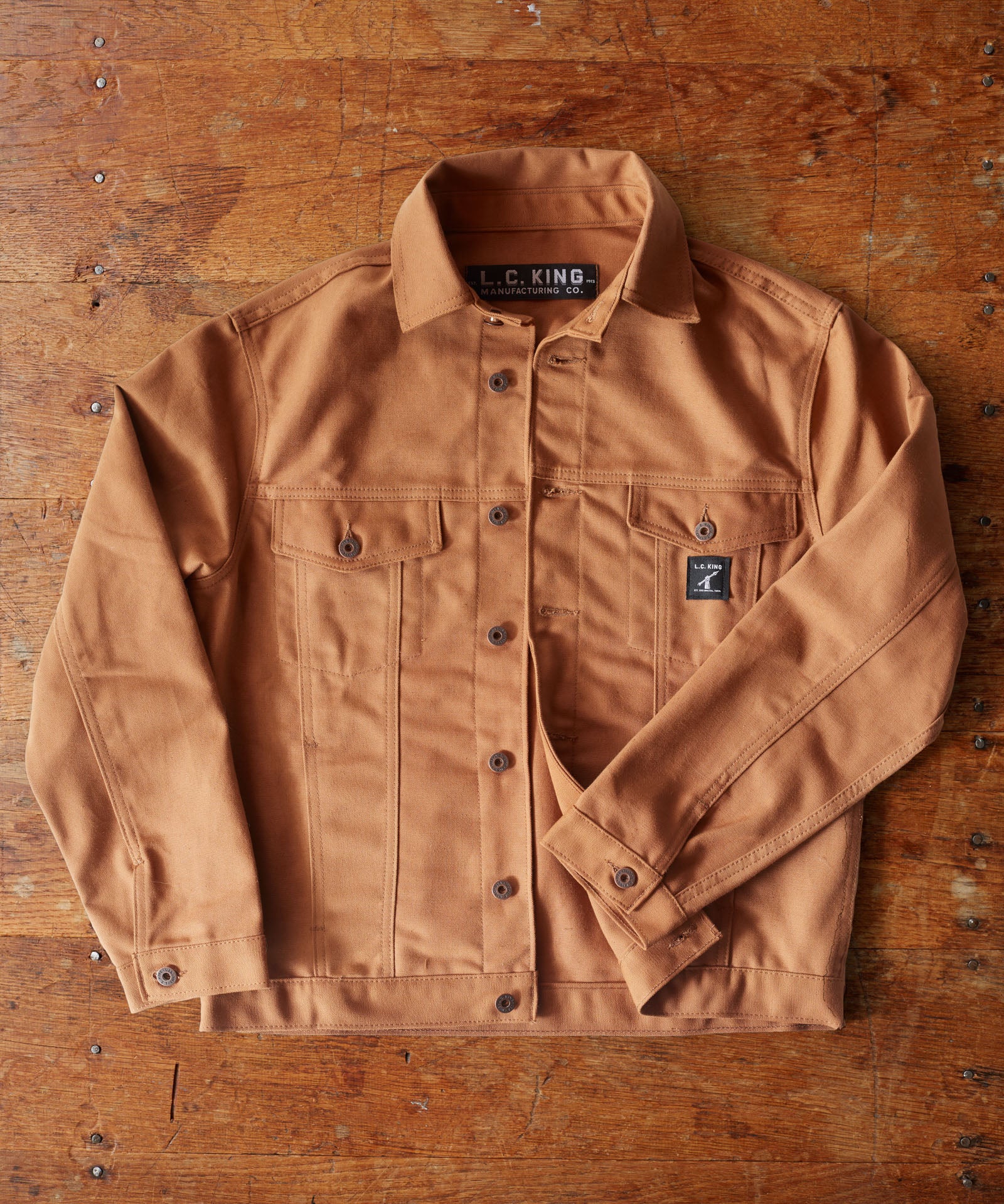 LC King Bristol Jean Jacket in Brown Duck - Made in the USA – LC King Mfg