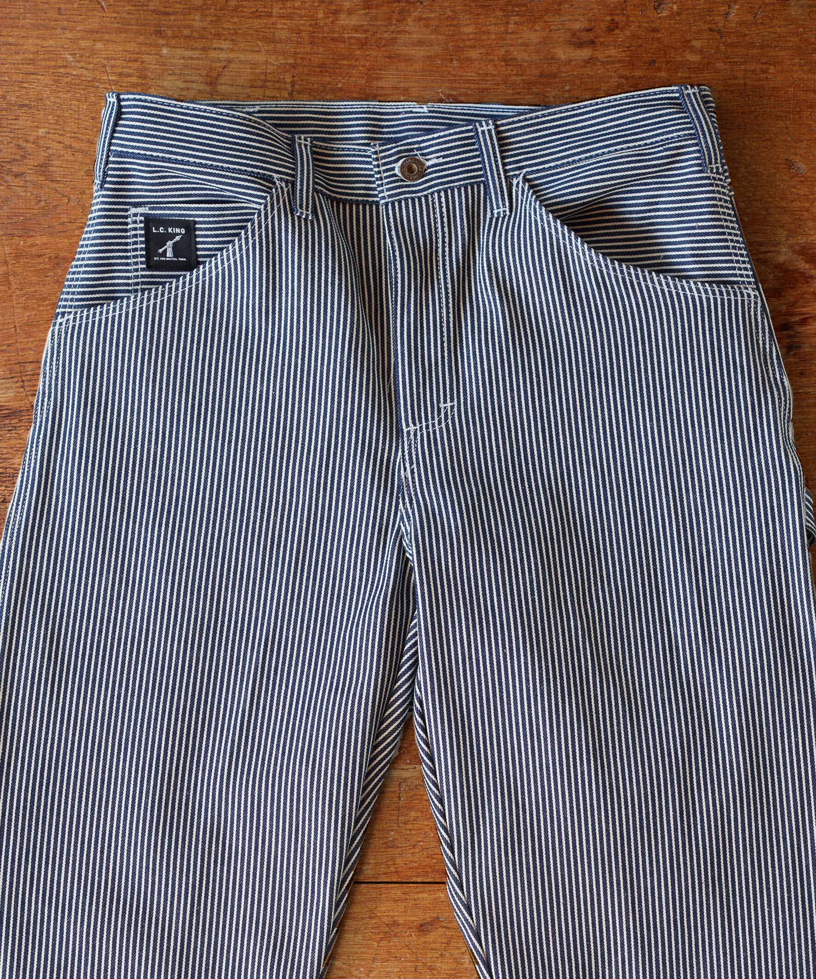 Mens Vintage Denim Vertical Striped Washed Jeans Straightleg Distre   mardenshops
