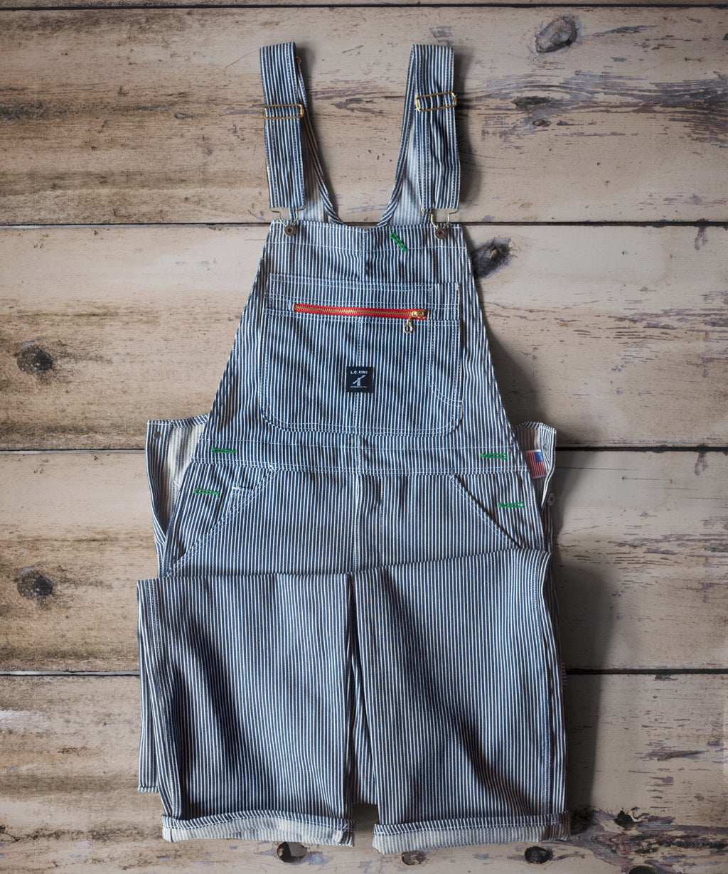 LC King  Hickory Stripe Overalls - High Back