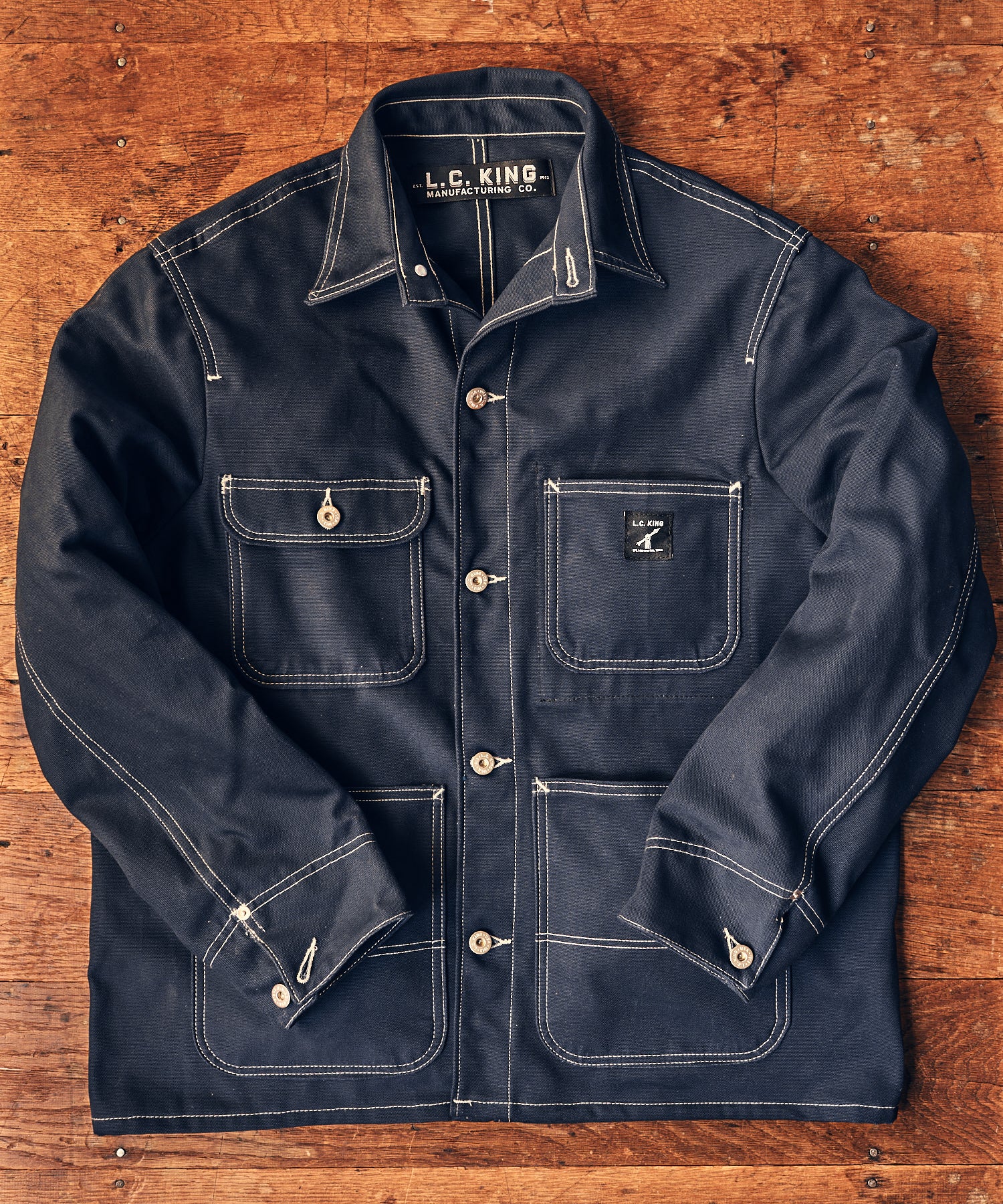 Navy Duck Chore Coat - LC King - Made In USA – LC King Mfg