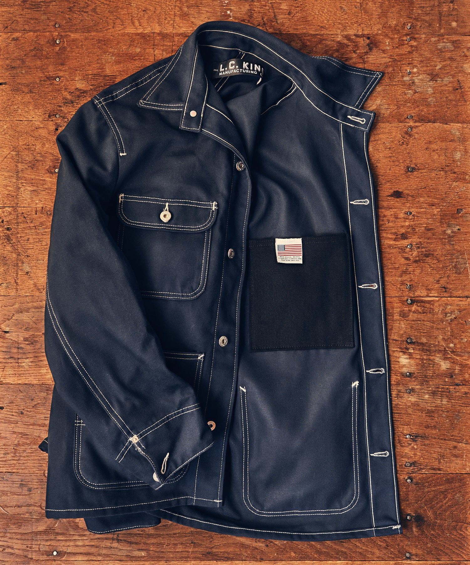 King Country Washed Denim Core Coat - Made in the USA – LC King Mfg