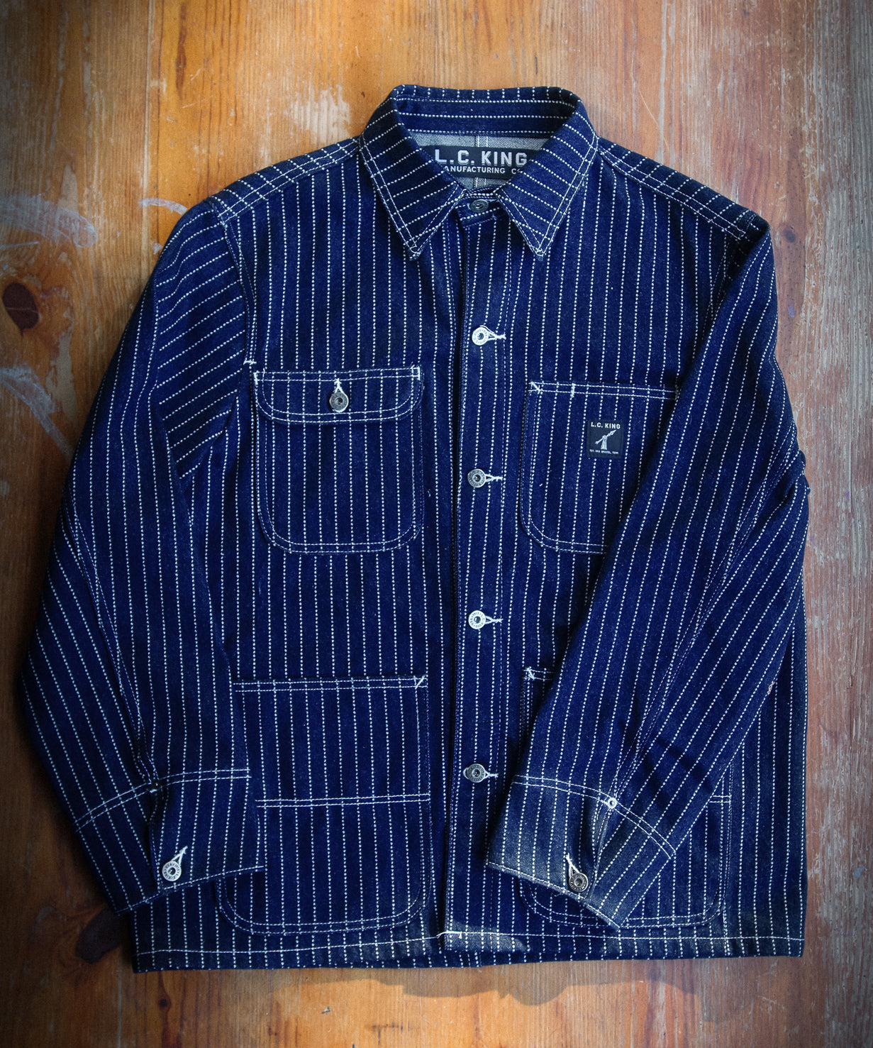 LC King Wabash Stripe Chore Coat - Made in the USA – LC King Mfg