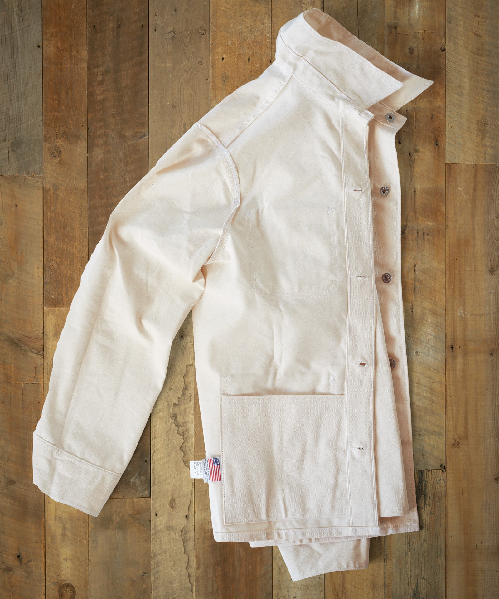 50% OFF: LC King White Drill Chore Coat