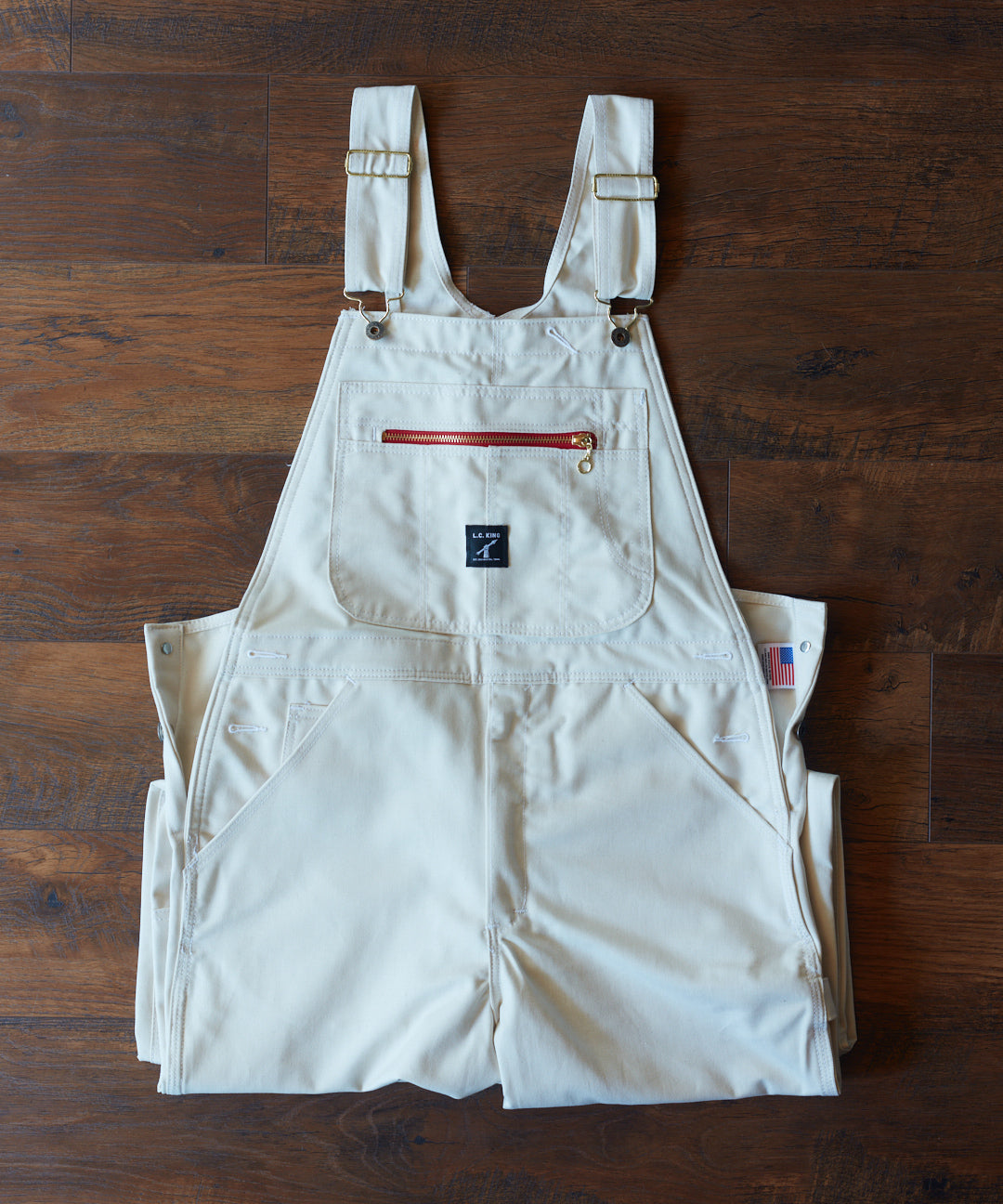 LC King White Drill Overalls - High Back – LC King Mfg