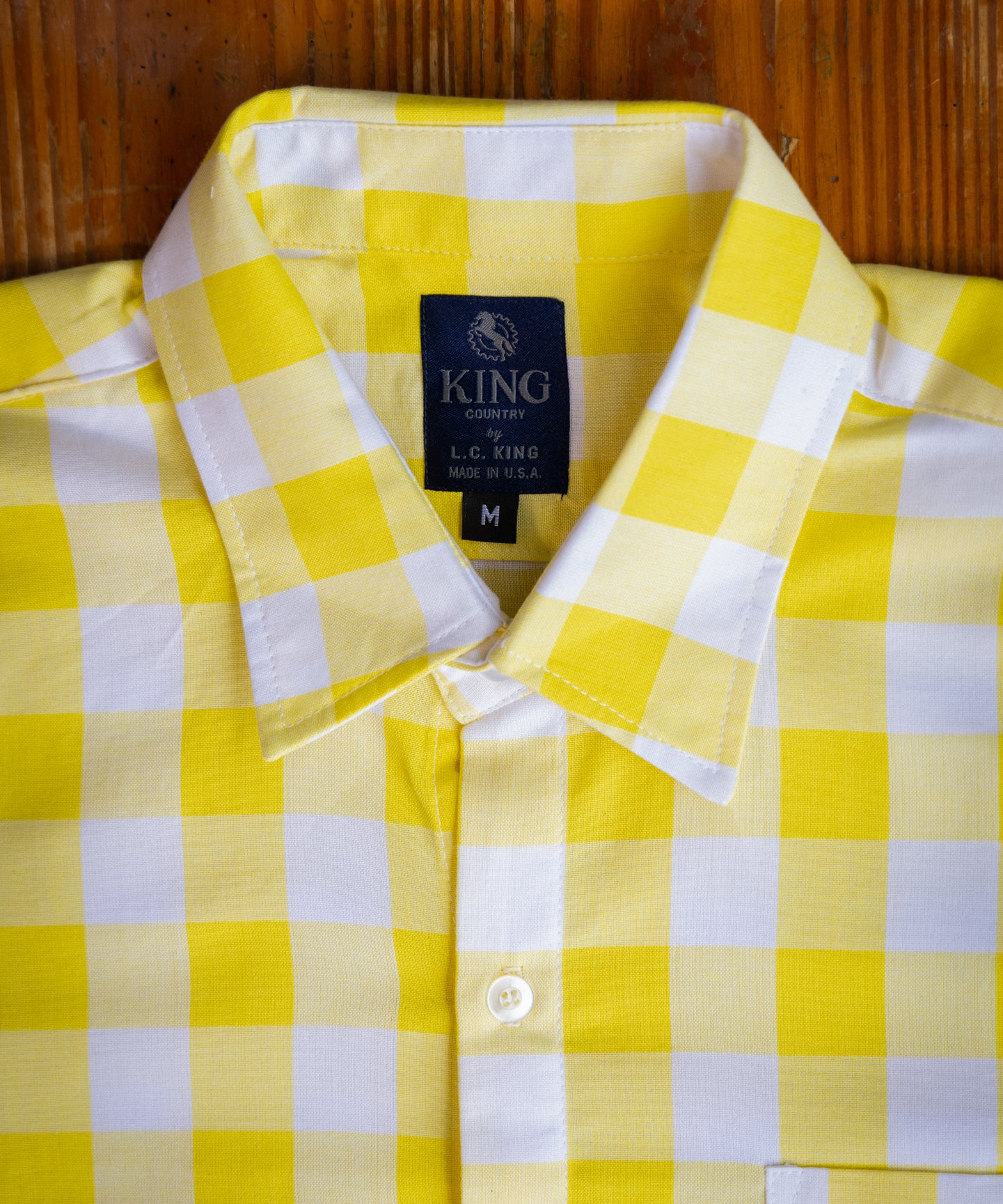 COOL T.M check button-down shirt - Yellow